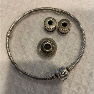 Pandora silver bracket